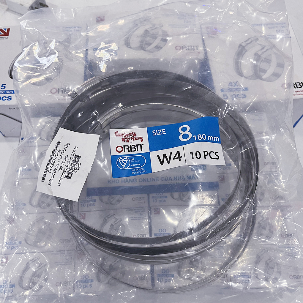 Đai Siết Cổ Dê Inox 304 Orbit 150-180mm Giá Rẻ - Ảnh 3