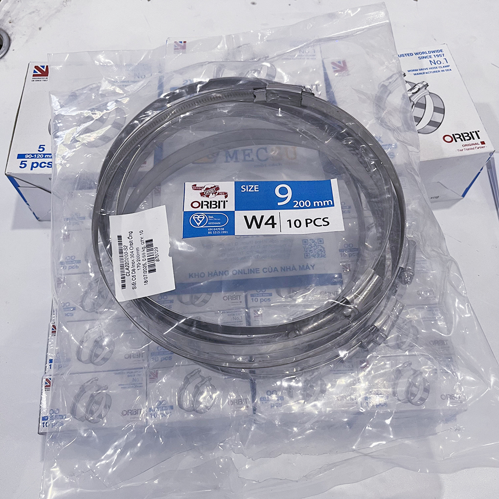 Alternative view of Đai Siết Cổ Dê Inox 304 Orbit 170-200mm Chất Lượng