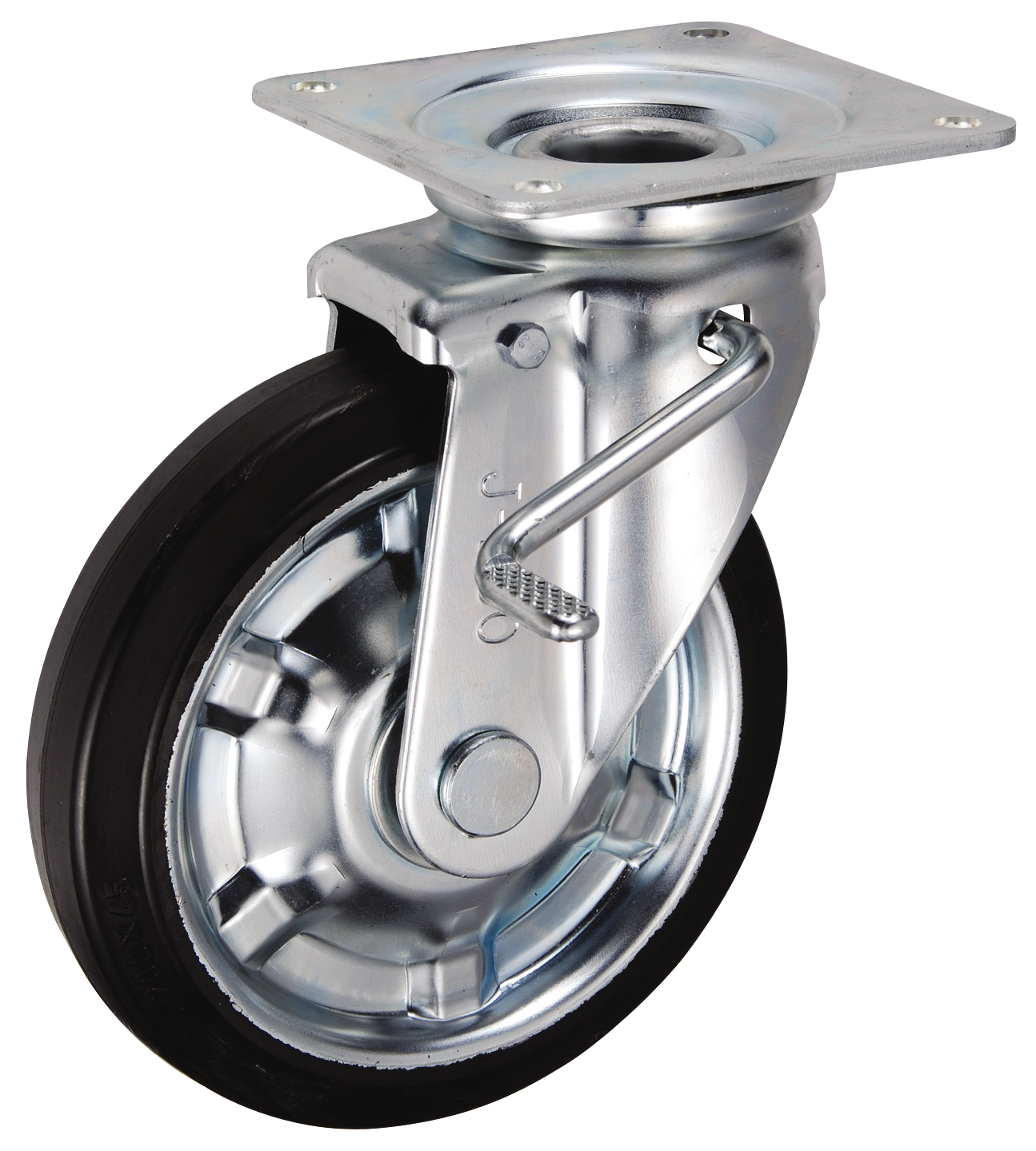 Bánh Xe Cao Su Xoay Có Phanh D200 UKAI SJB-200