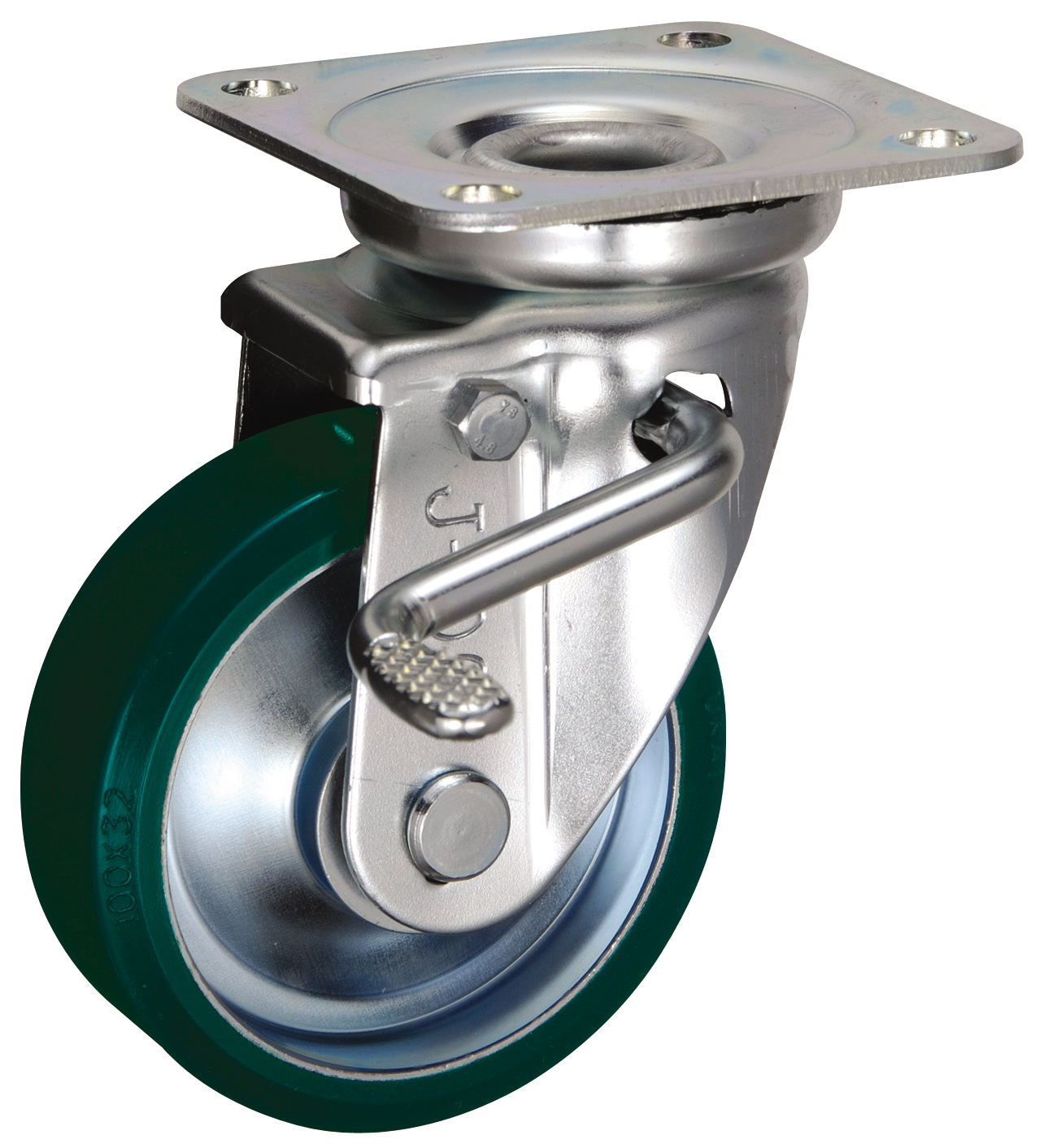 Bánh Xe PU Xoay Có Phanh D100 UKAI SUIJB-100