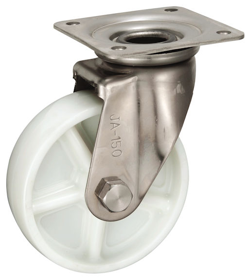 Bánh Xe Nylon Càng Inox Xoay Không Phanh D150 UKAI PJA-150