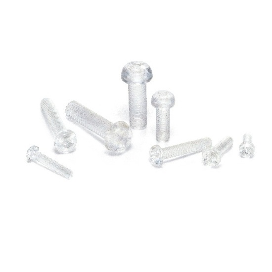 Bulong Pake Đầu Tròn Nhựa PC Trong Suốt M4x10 NBK Dòng SPC-P