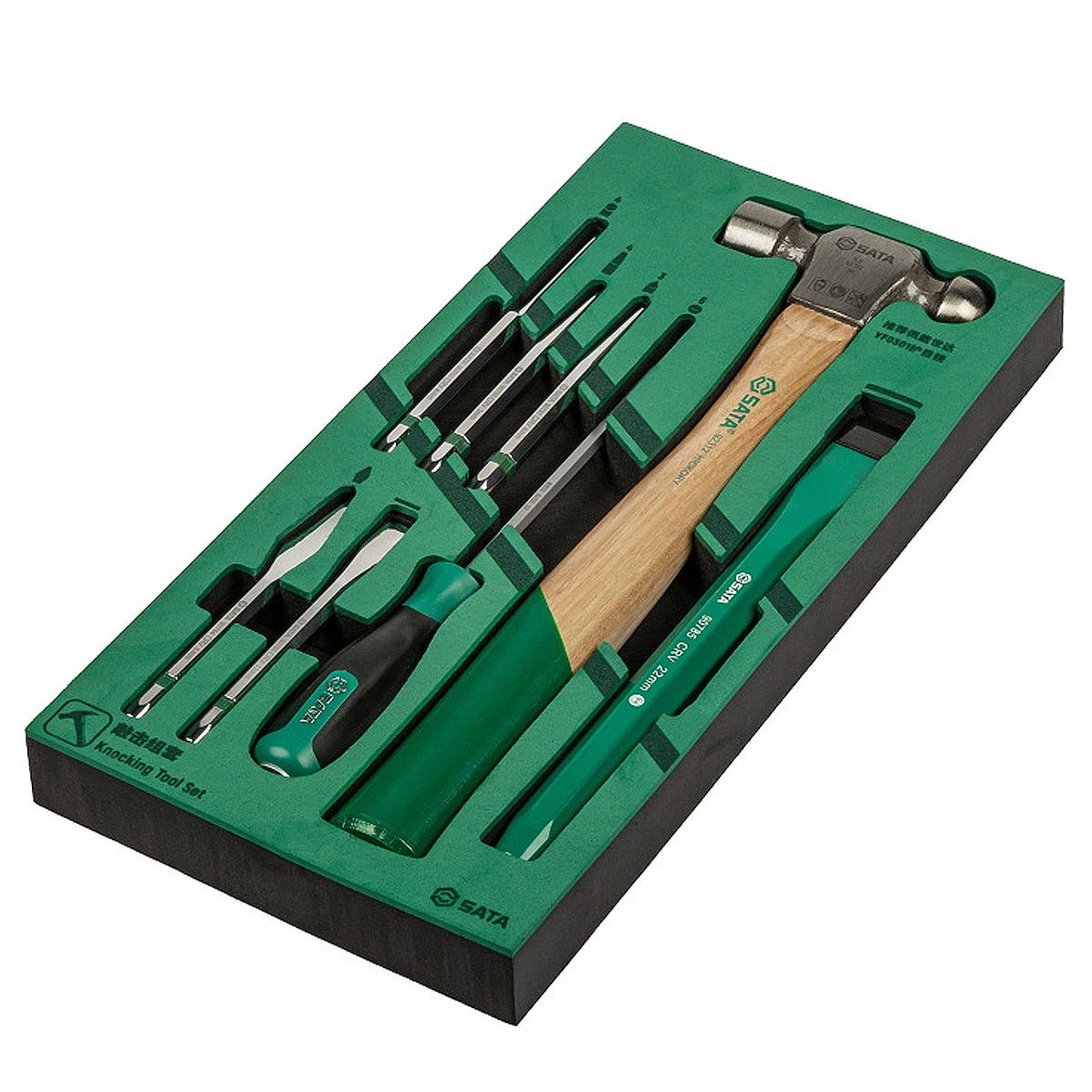 Bộ Dụng Cụ Gõ 8 Chi Tiết Có Búa Sata 09952A