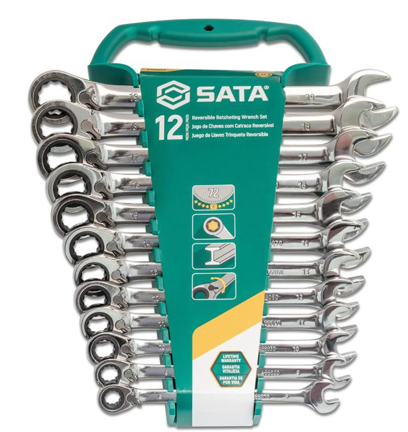 Bộ Cờ Lê Vòng Miệng 12 Chi Tiết Hệ Inch Sata 08044