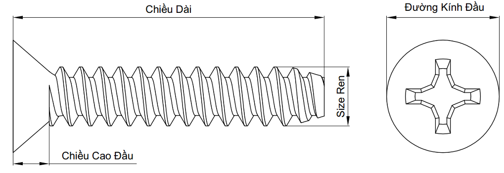 Bulong Pake Col Inox 304 JIS B1111 M6x12 - Ảnh 5