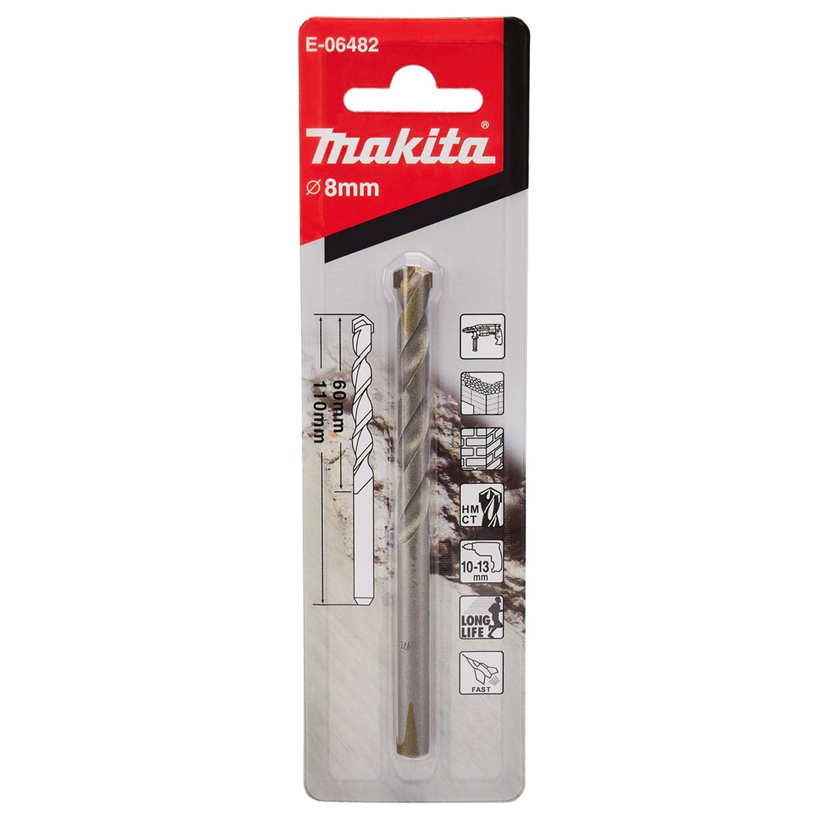 Mũi Khoan Tường Chuôi Kẹp 8X110MM Makita E-06482