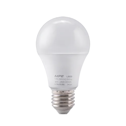 Led Bulb Chống Ẩm 9W Ánh Sáng Vàng MPE LBD3-9V