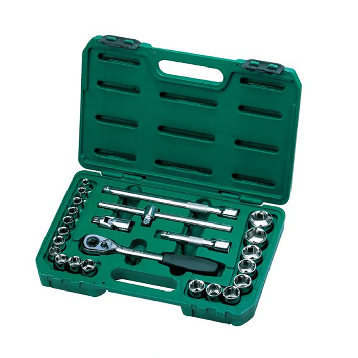 Bộ Đầu Tuýp 24 Chi Tiết 1/2In, Hệ Mét, 12 Cạnh SATA 09060