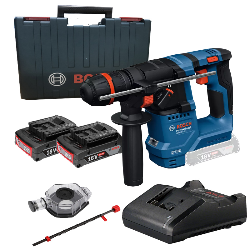 Máy Khoan Búa Pin GBH 18V-18 X 18V Bosch 06119271K0   (2 Pin + 1 Sạc + Valy + DĐ cặp)