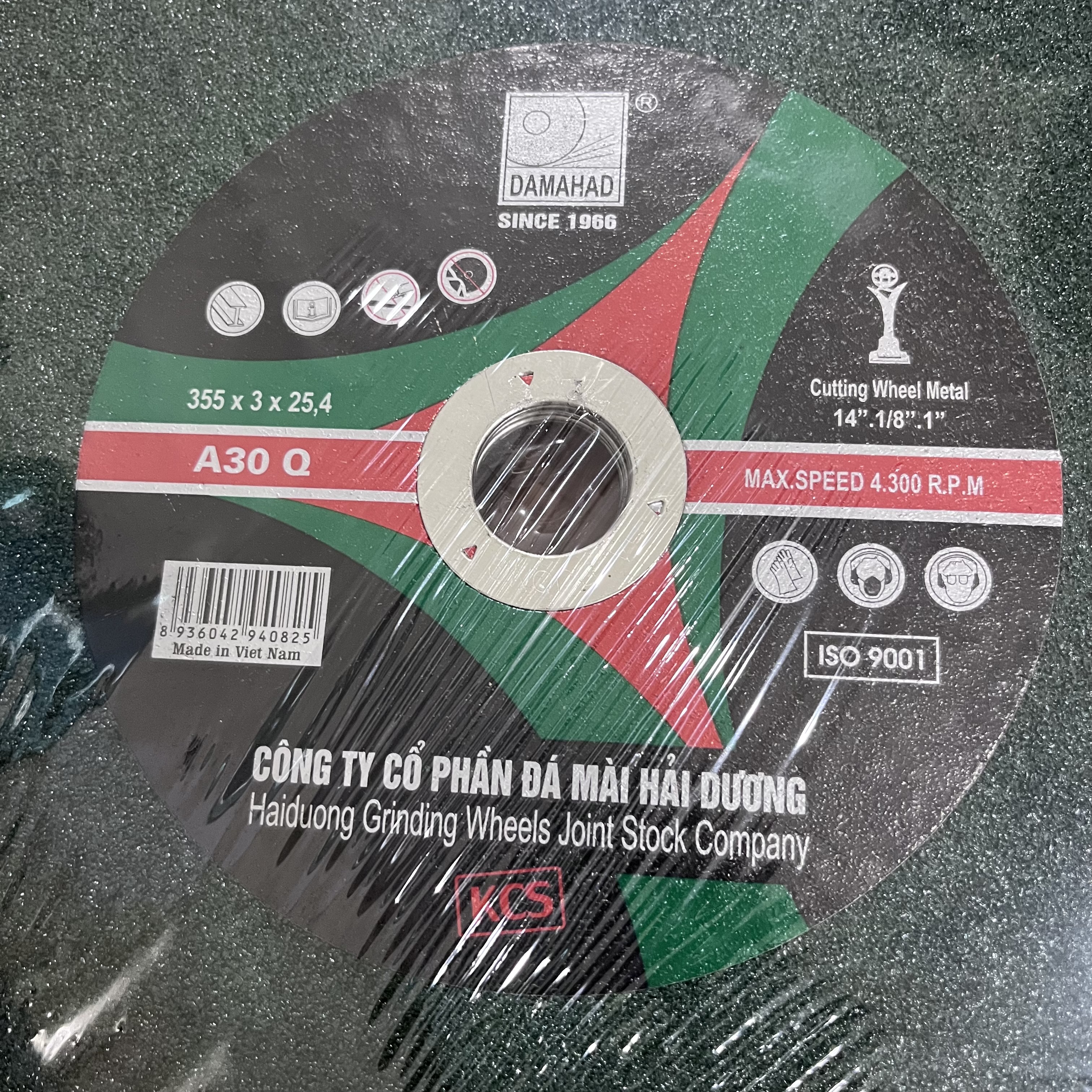 Đá Cắt Inox/Sắt (Màu Xanh) Hải Dương - 355x3x25.4 - Ảnh 4