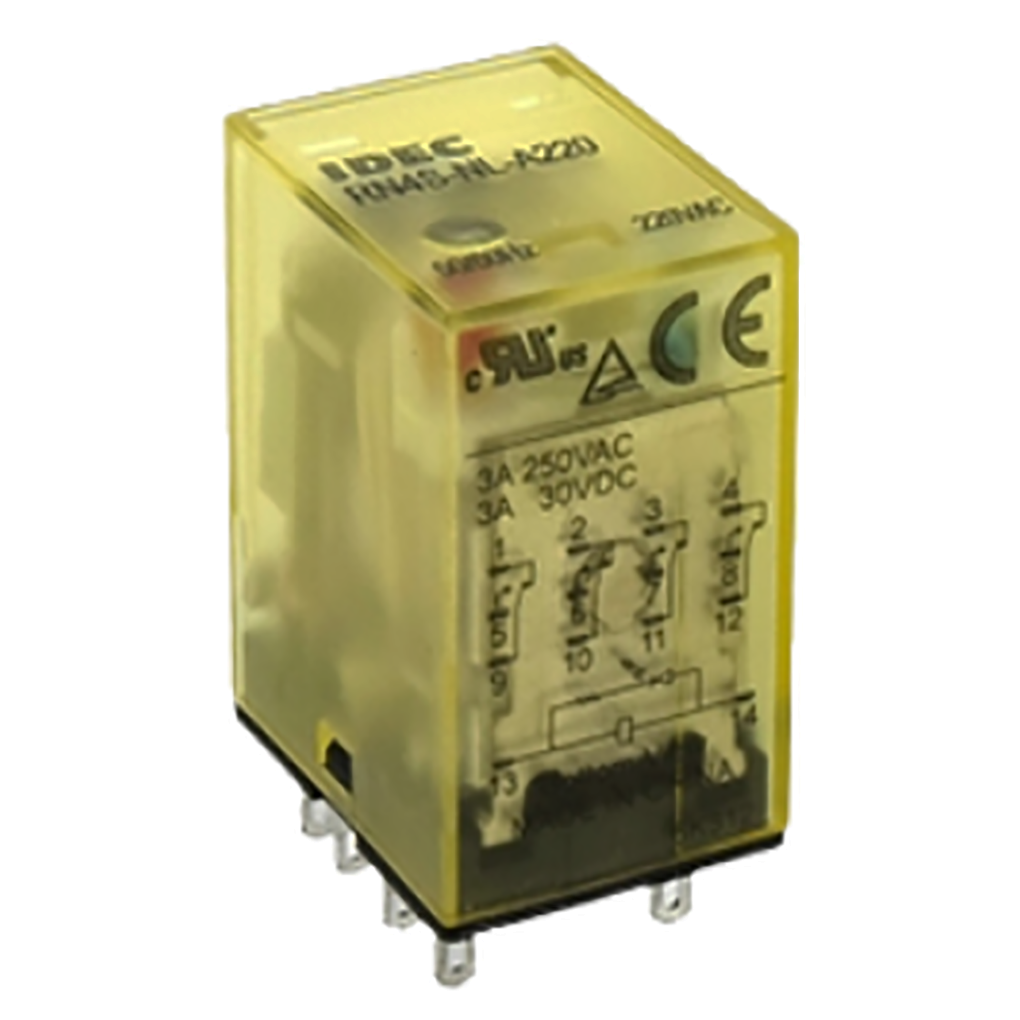 Relay loại tiêu chuẩn 5A 230V AC IDEC 2 cực 8 chân dẹp RN2S-NL-A230