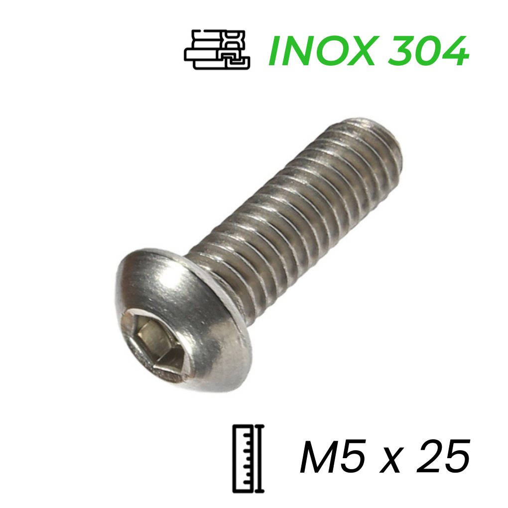 Lục Giác Chìm Mo Inox 304 ISO7380 M5x25