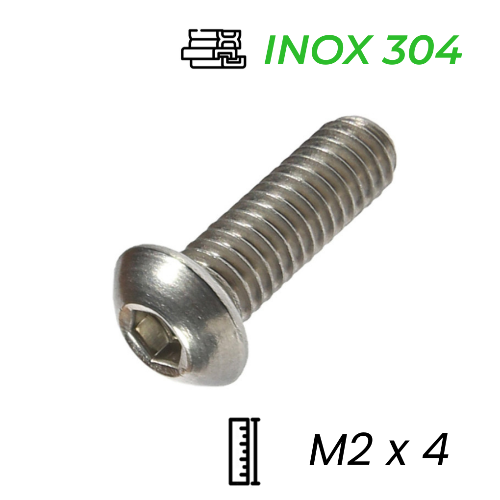 Lục Giác Chìm Mo Inox 304 ISO7380 M2x4