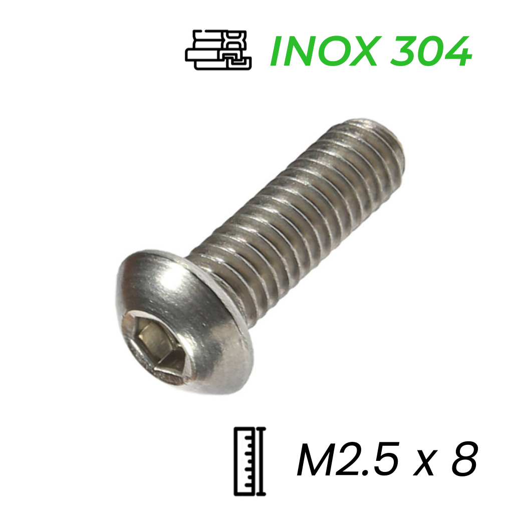 Lục Giác Chìm Mo Inox 304 ISO7380 M2.5x8