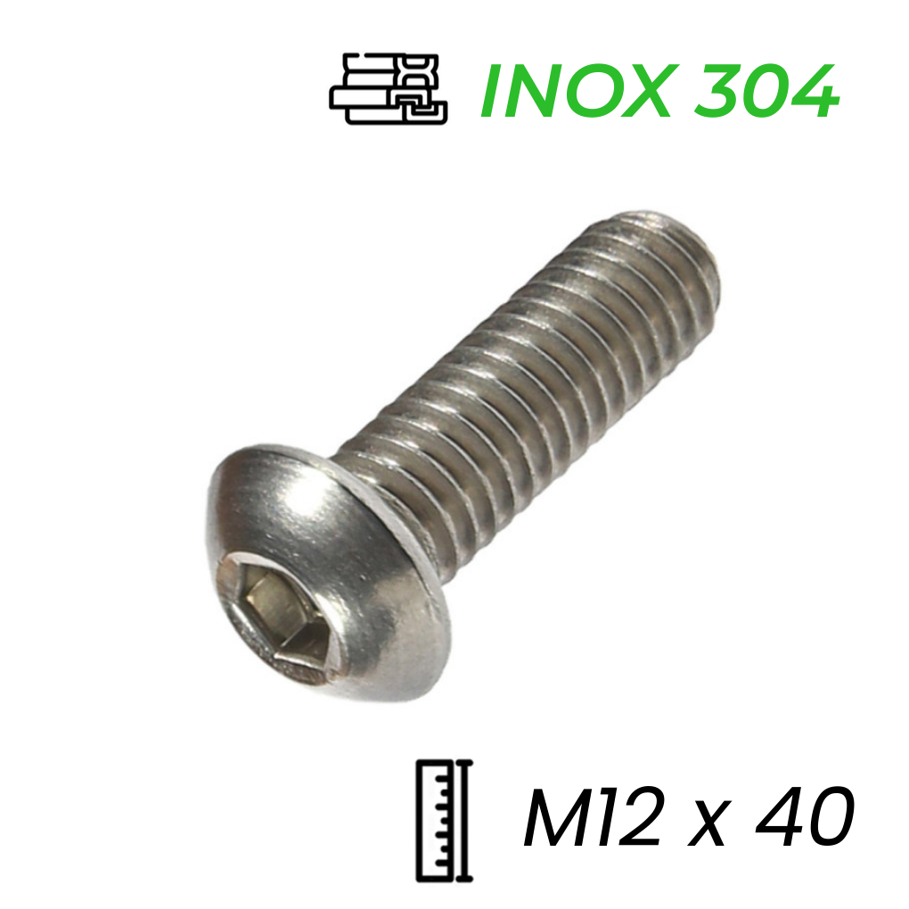 Lục Giác Chìm Mo Inox 304 ISO7380 M12x40