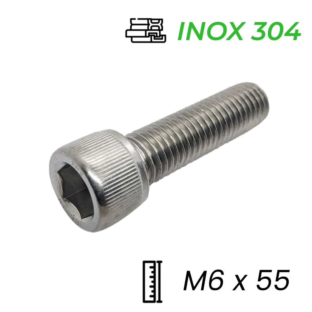 Lục Giác Chìm Đầu Trụ Inox 304 DIN912 M6x55