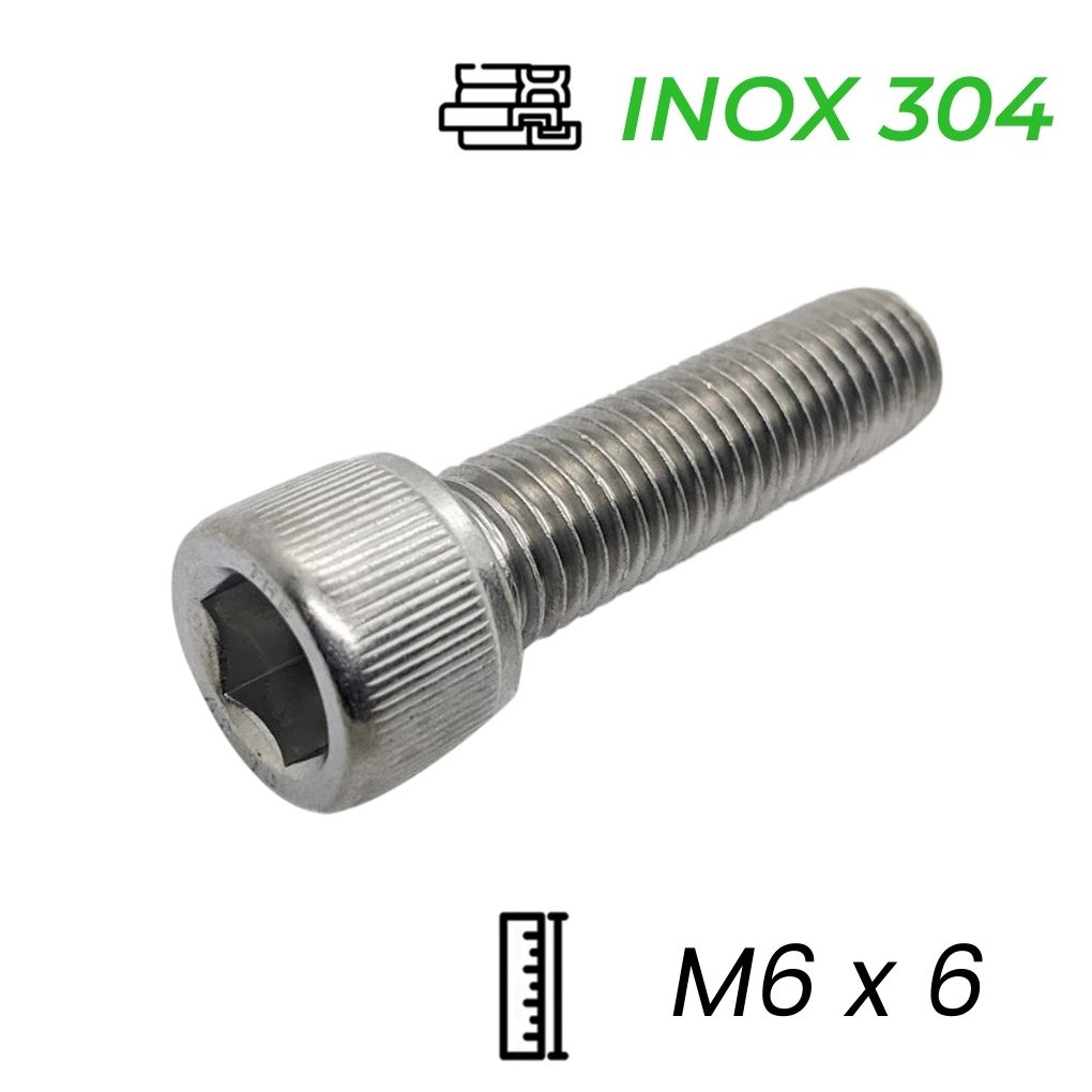 Lục Giác Chìm Đầu Trụ Inox 304 DIN912 M6x6