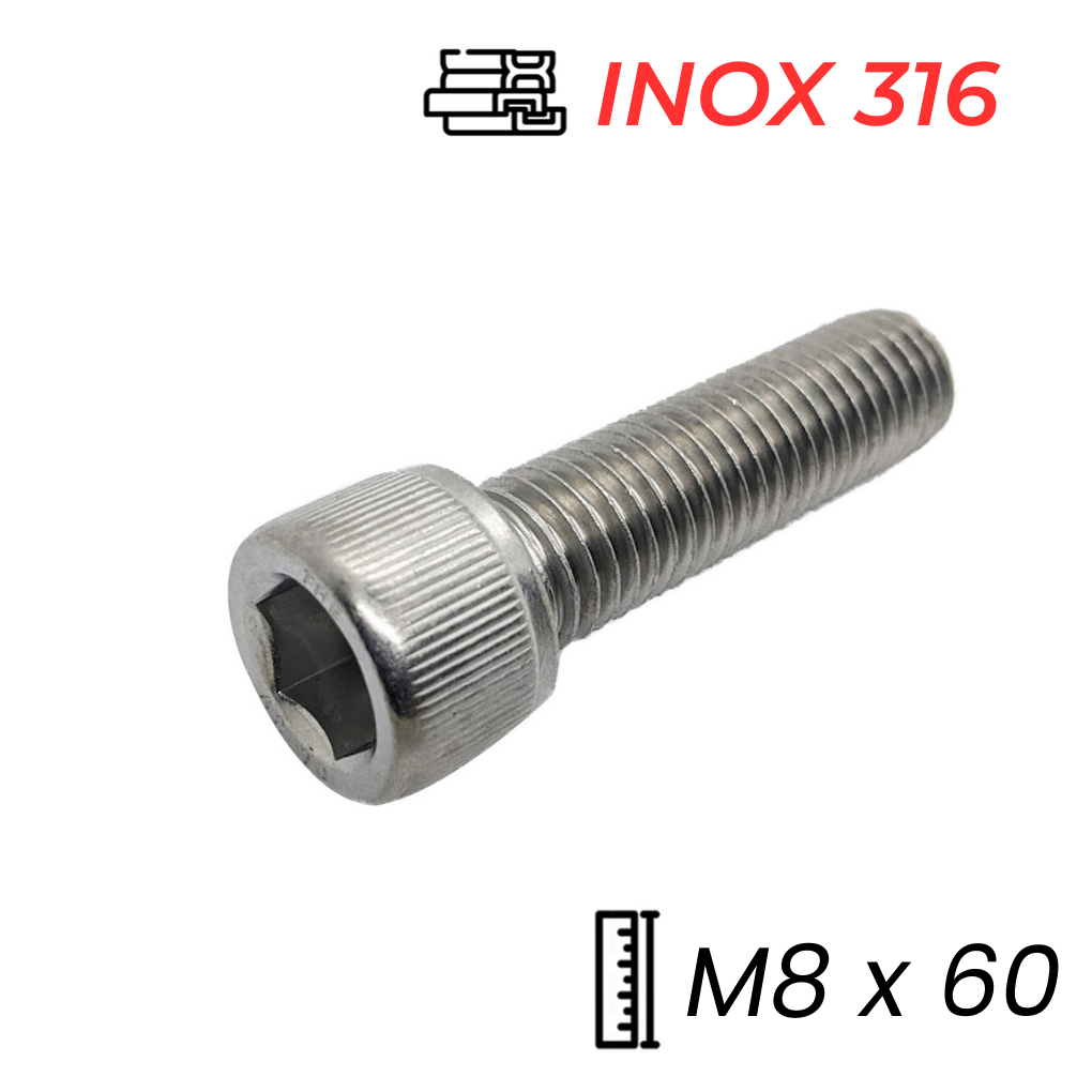 Lục Giác Chìm Đầu Trụ Inox 316 DIN912 M8x60