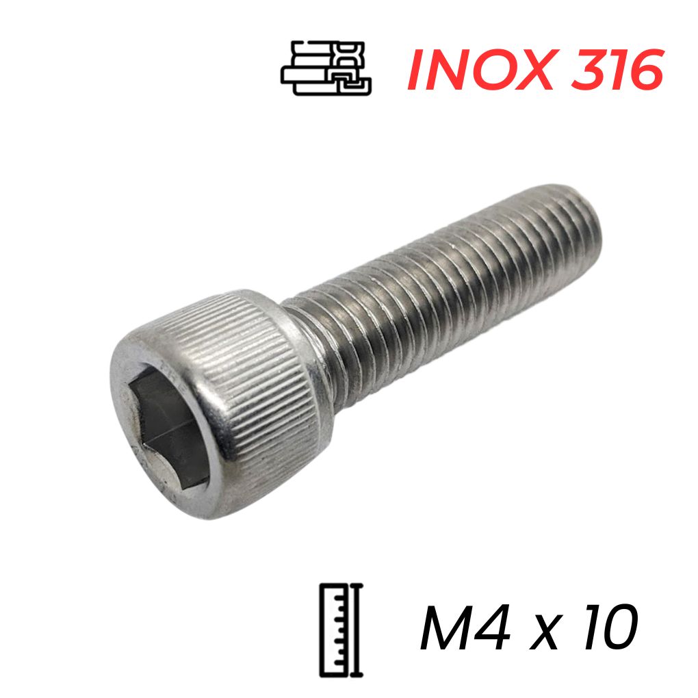 Lục Giác Chìm Đầu Trụ Inox 316 DIN912 M4x10