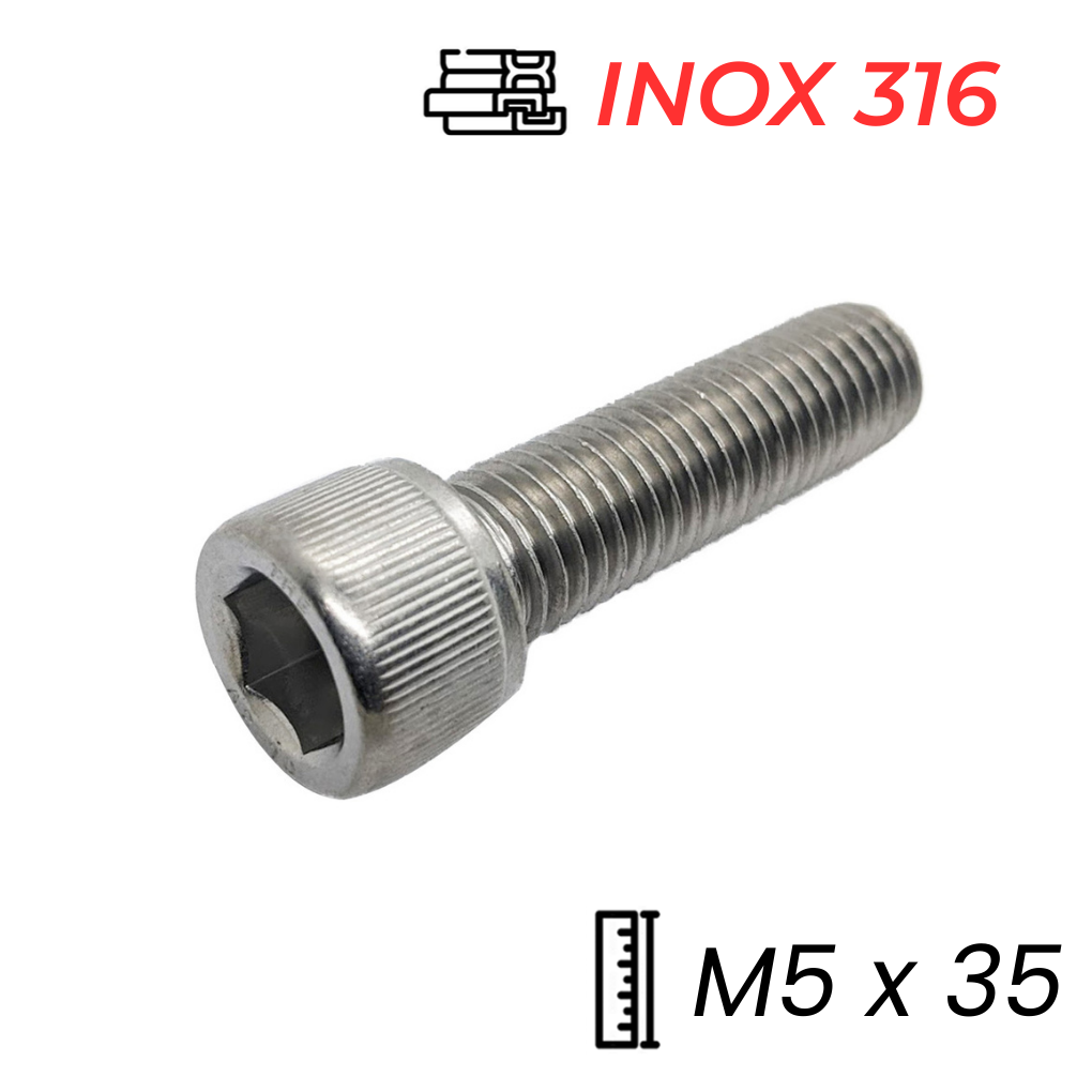 Lục Giác Chìm Đầu Trụ Inox 316 DIN912 M5x35
