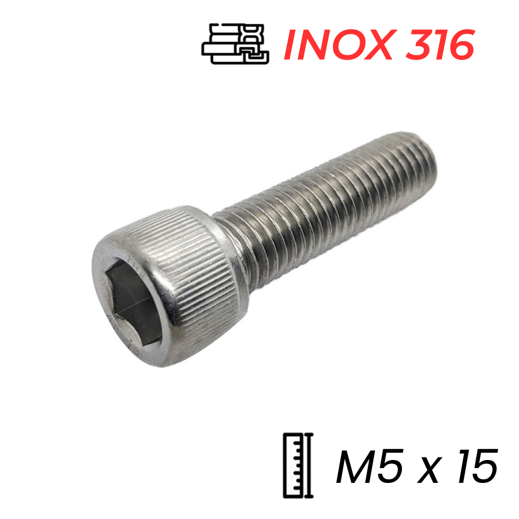Lục Giác Chìm Đầu Trụ Inox 316 DIN912 M5x15