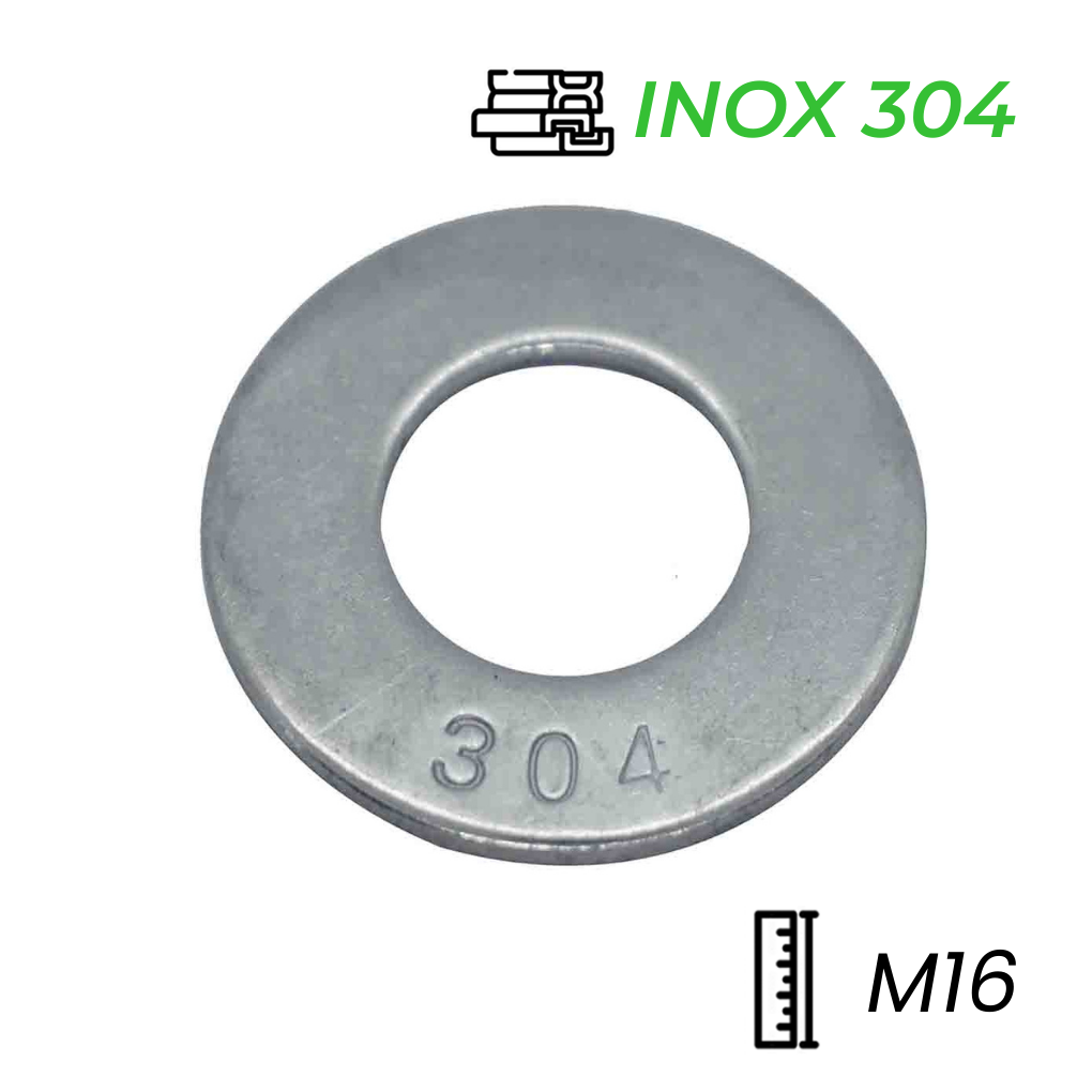 Lông Đền Phẳng Inox 304 DIN125 M16