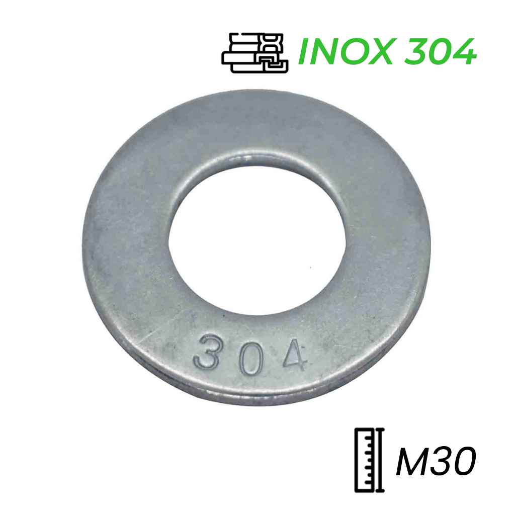 Lông Đền Phẳng Inox 304 DIN125 M30