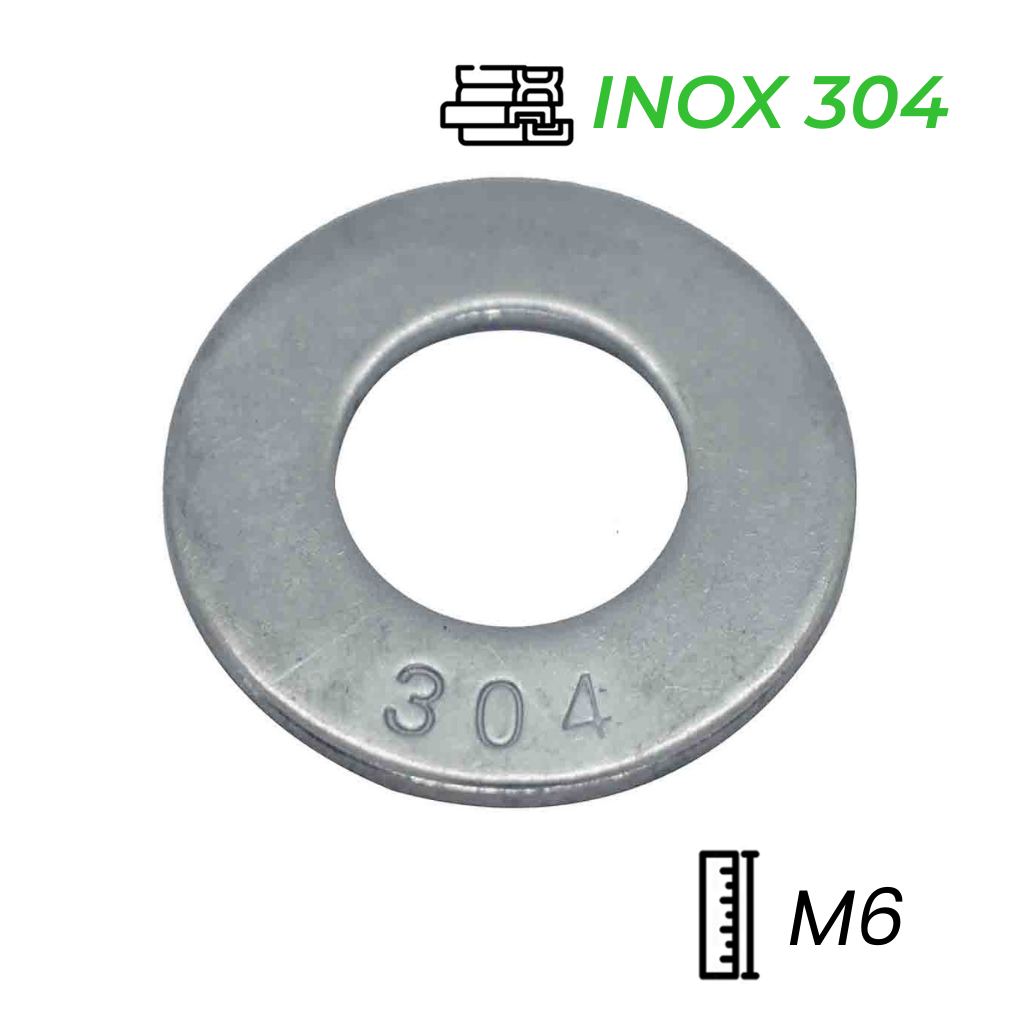 Lông Đền Phẳng Inox 304 DIN125 M6