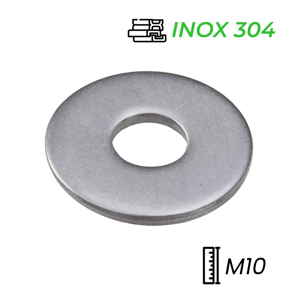 Lông Đền Phẳng Inox 304 DIN9021 M10