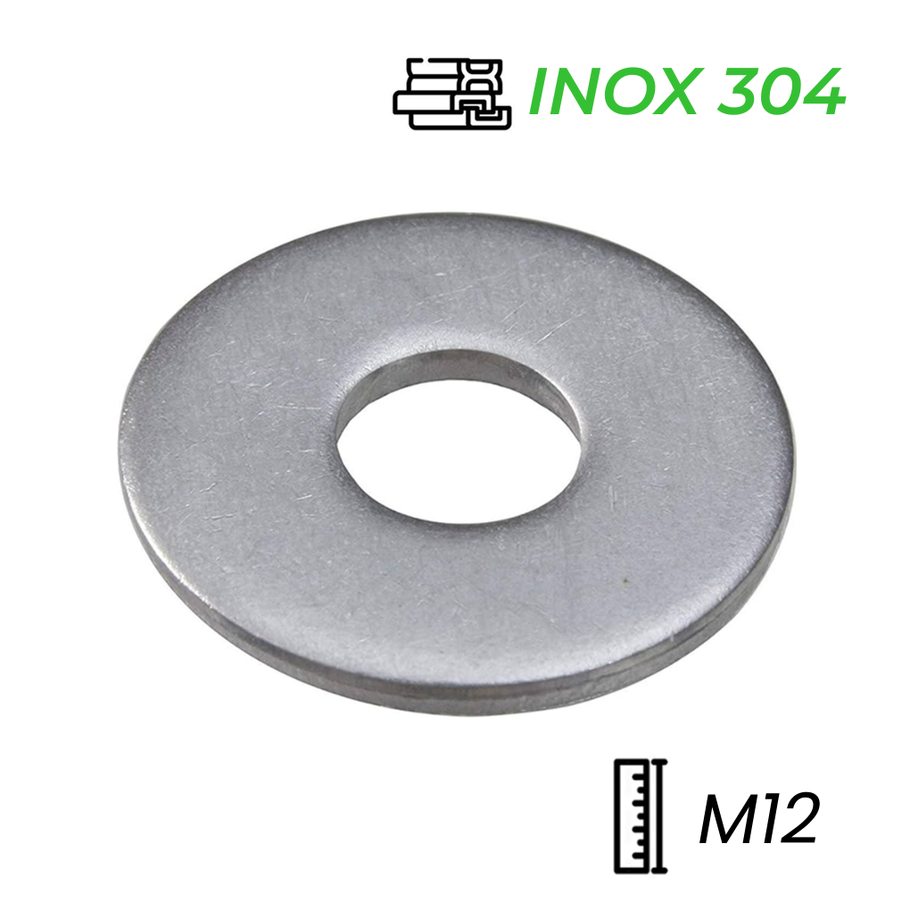 Lông Đền Phẳng Inox 304 DIN9021 M12