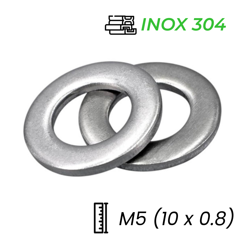 Lông Đền Phẳng Inox 304 JIS M5 (10x0.8)