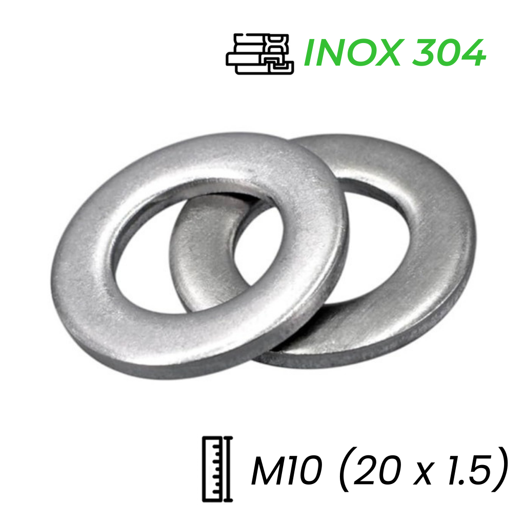 Lông Đền Phẳng Inox 304 M10 (20x1.5)