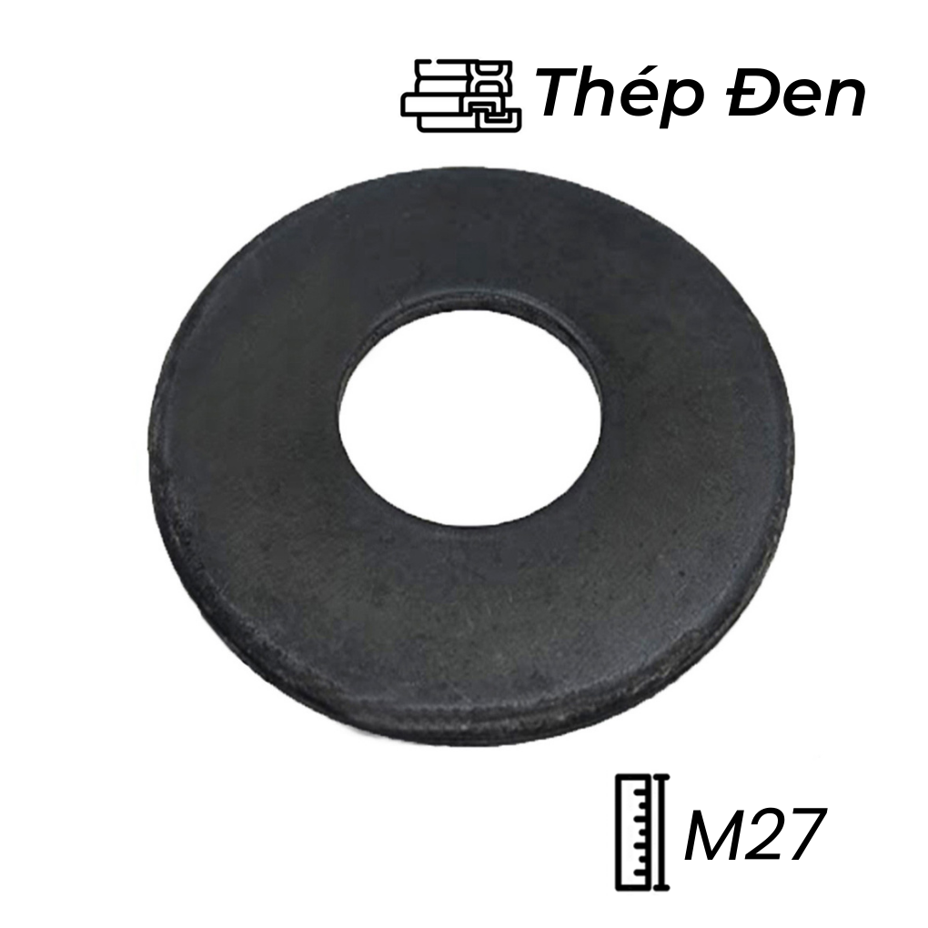 Lông Đền Phẳng Thép Đen DIN125 M27