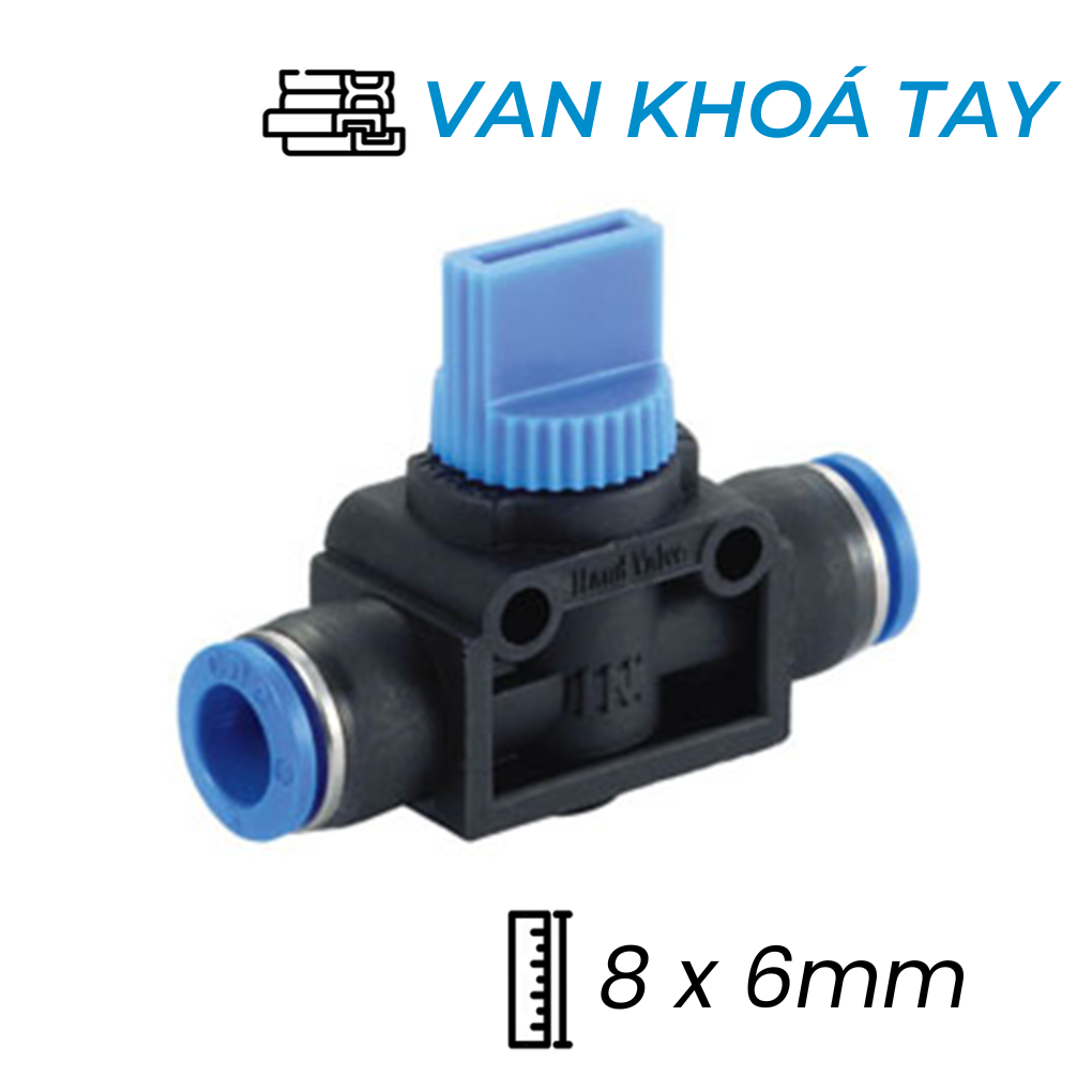 Van Khóa Tay Khí Nén Ø8 (8x6mm) CDC HVU 0806