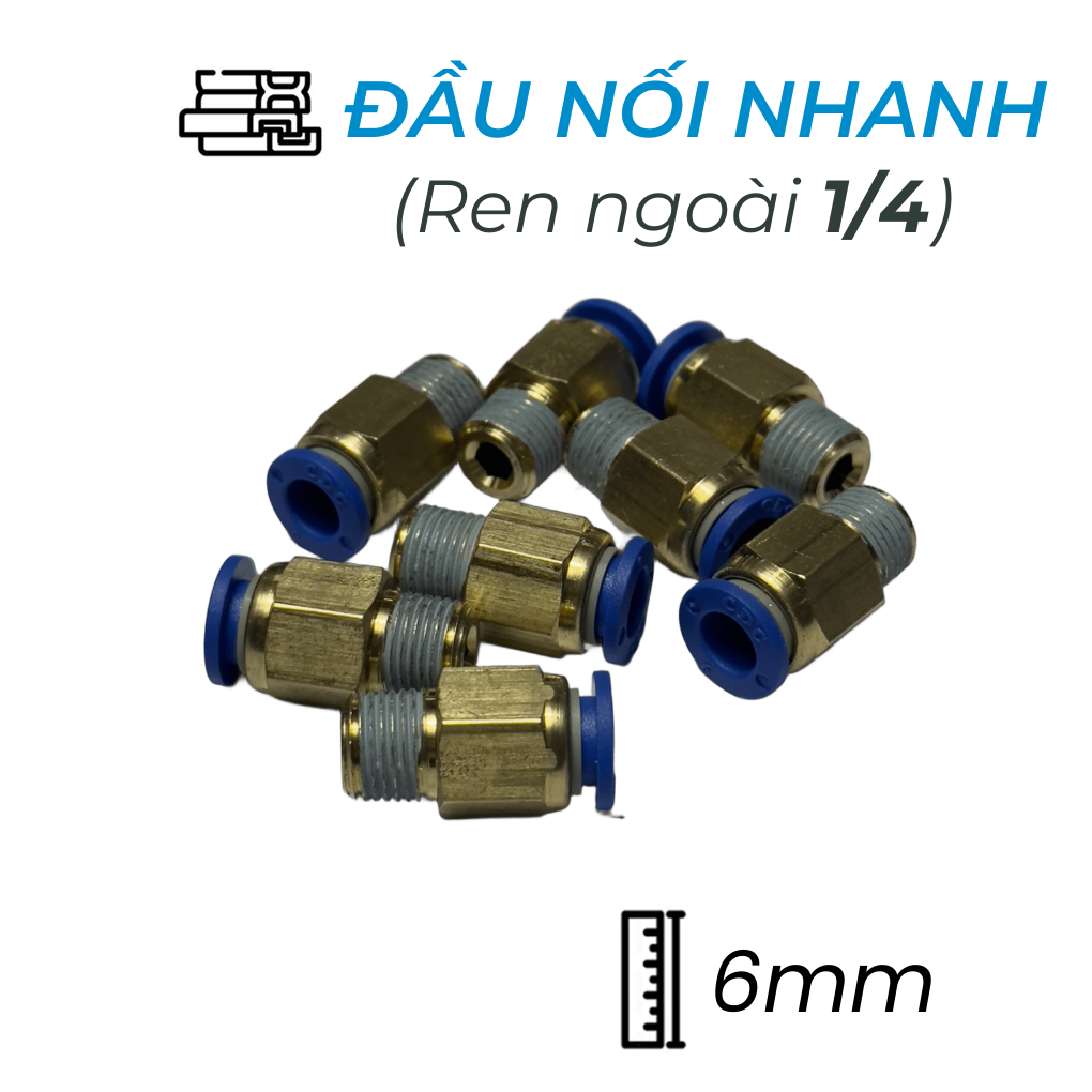 Đầu Nối Nhanh Phi 6 Ren 1/4 CDC MPC 0602 Giá Tốt