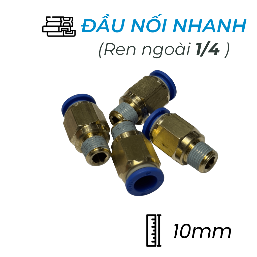 Đầu Nối Nhanh Phi 10 Ren 1/4 CDC MPC 1002 Giá Rẻ