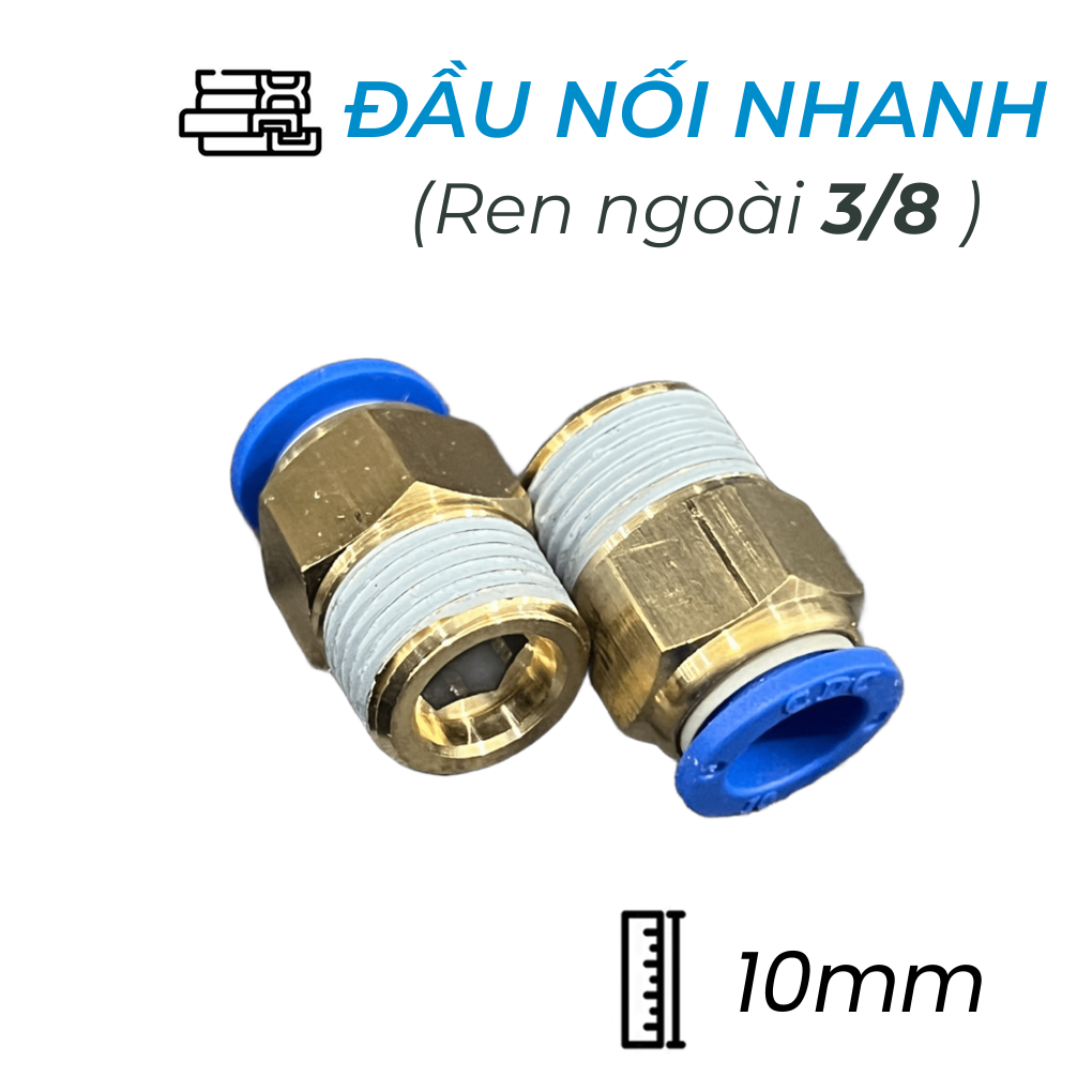 Đầu Nối Nhanh Phi 10 Ren 3/8 CDC MPC 1003 Giá Tốt