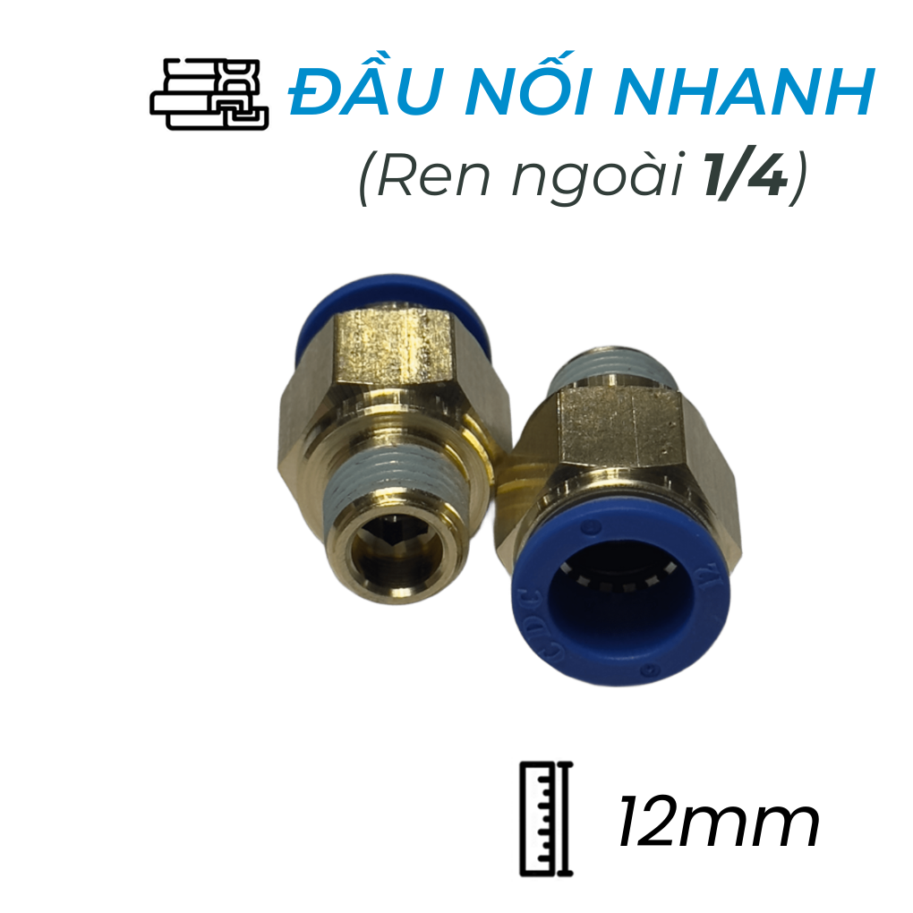 Đầu Nối Nhanh Phi 12 Ren 1/4 CDC MPC 1202 Giá Rẻ