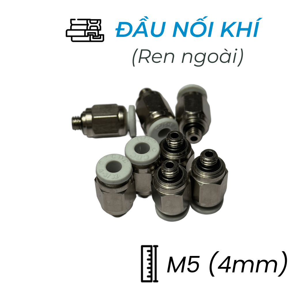 Đầu Nối Nhanh Phi 4 Ren M5 CDC MPC 04M5N-W Giá Rẻ