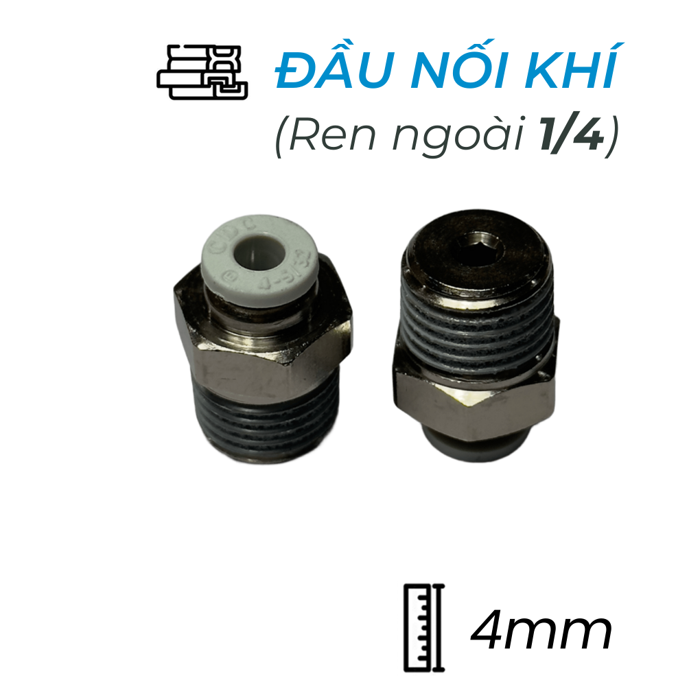 Đầu Nối Nhanh Phi 4 Ren 1/4 CDC MPC 0402N-W Giá Tốt