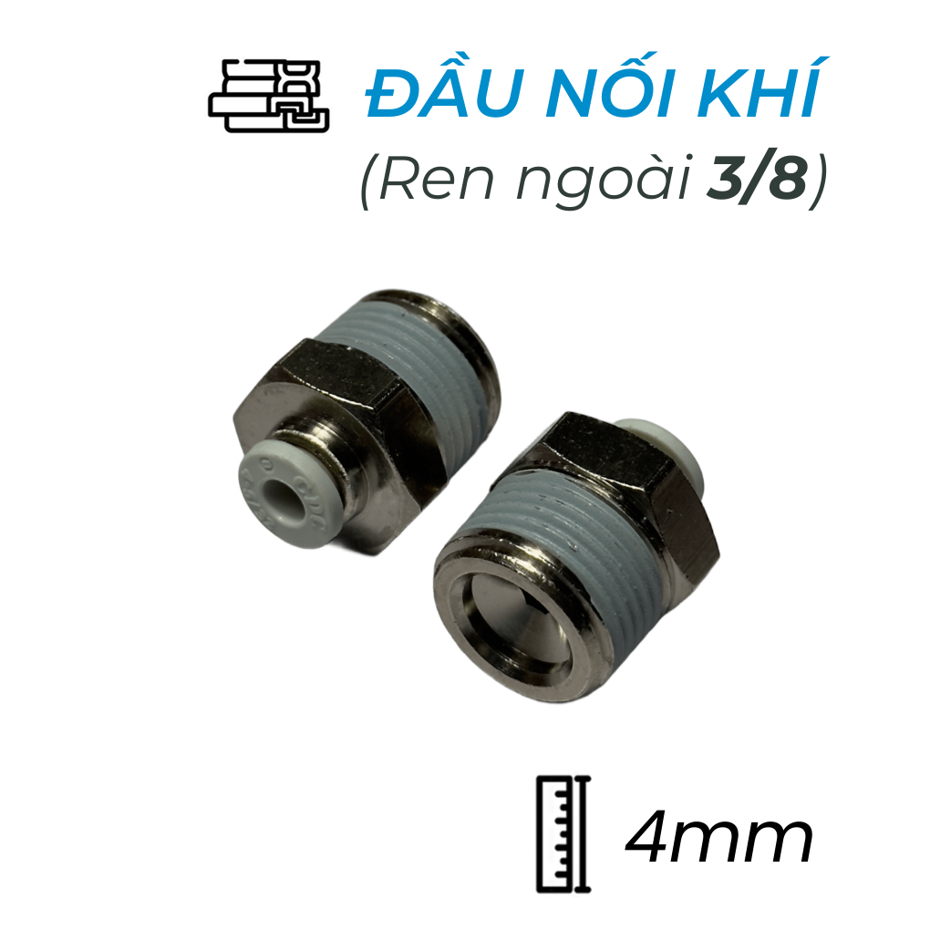 Đầu Nối Nhanh Phi 4 Ren 3/8 CDC MPC 0403N-W Bền 2025
