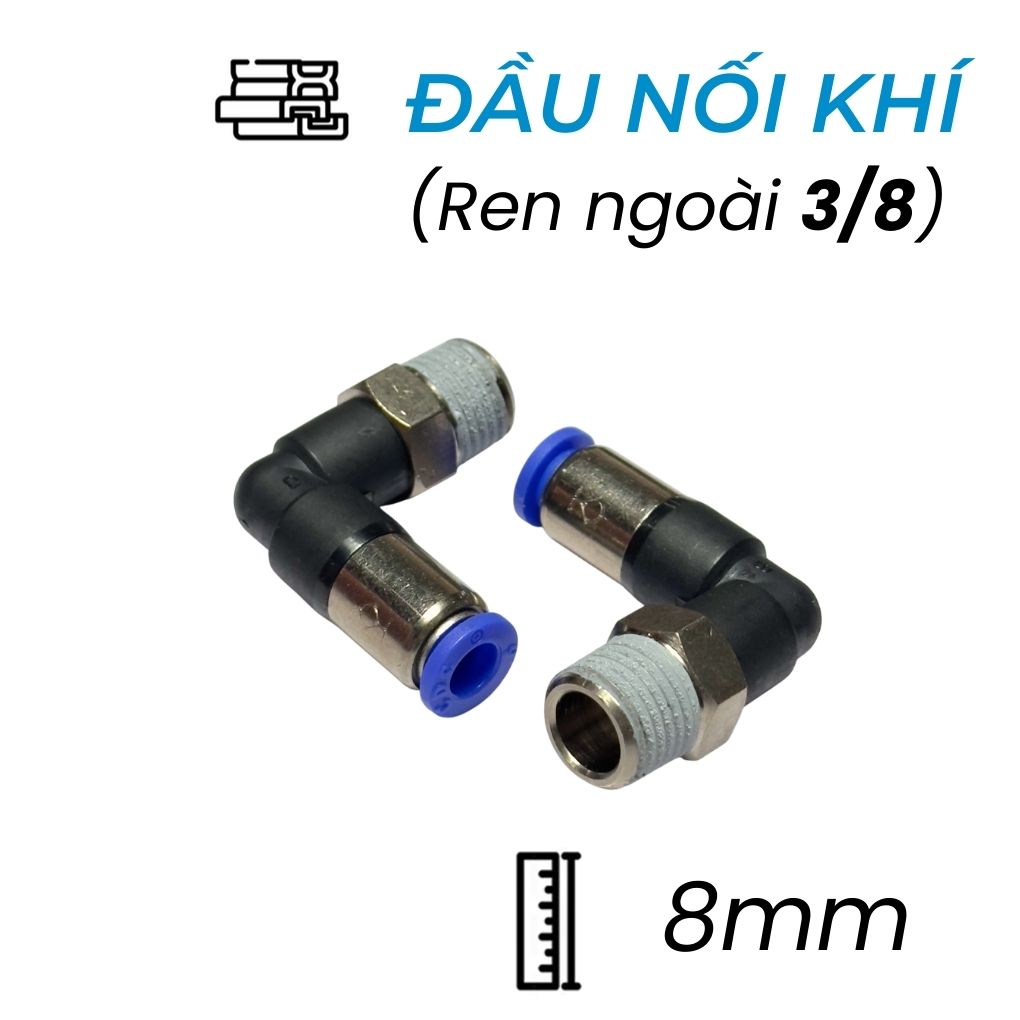 Đầu Nối Nhanh Tự Ngắt Phi 8 Ren 3/8 CDC SPL 0803 Rẻ Nhất