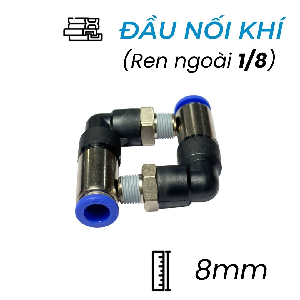 Đầu Nối Nhanh Tự Ngắt Phi 8 Ren 1/8 CDC SPL 0801 Bền