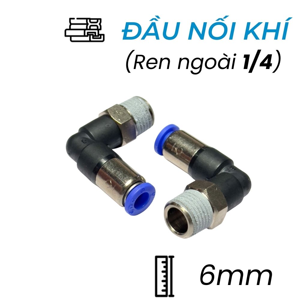 Đầu Nối Nhanh Tự Ngắt Phi 6 Ren 1/4 CDC SPL 0602 Bền