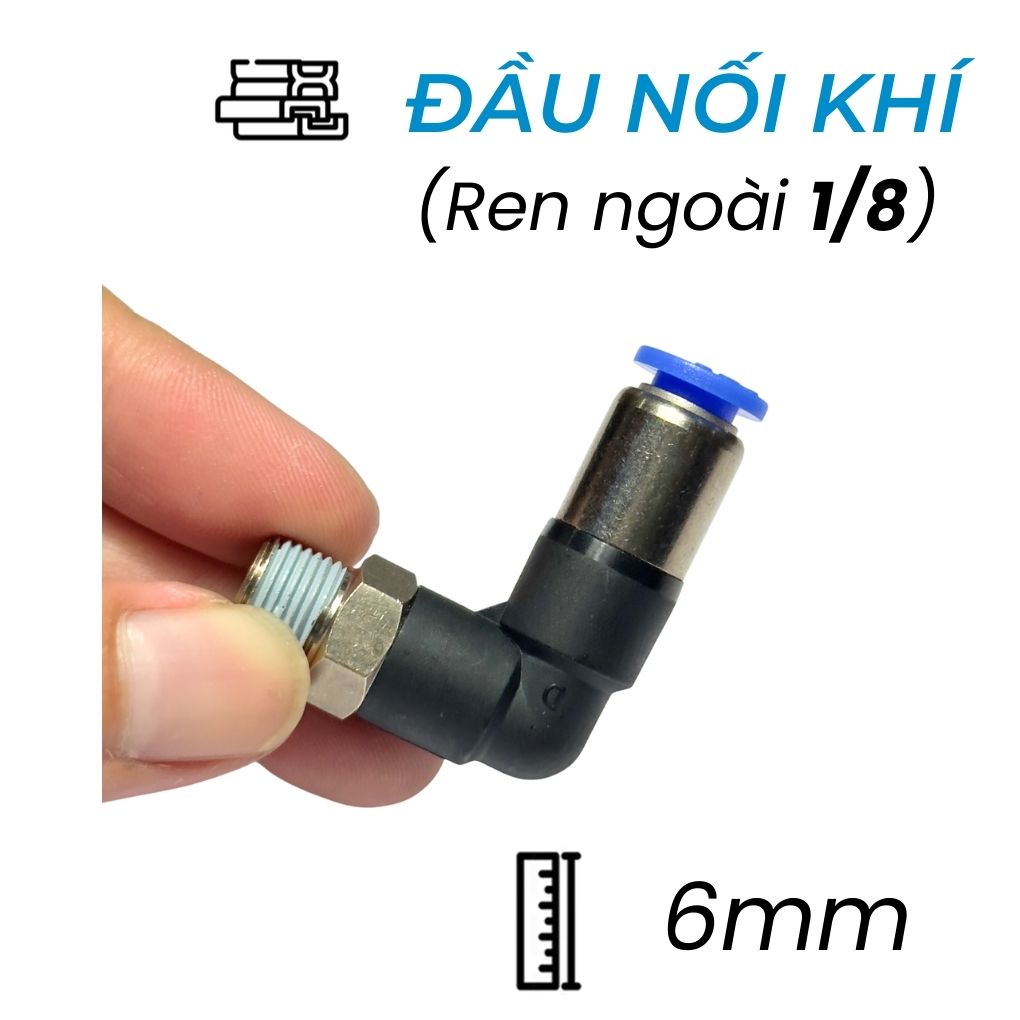 Đầu Nối Nhanh Tự Ngắt Phi 6 Ren 1/8 CDC SPL 0601 Rẻ Nhất