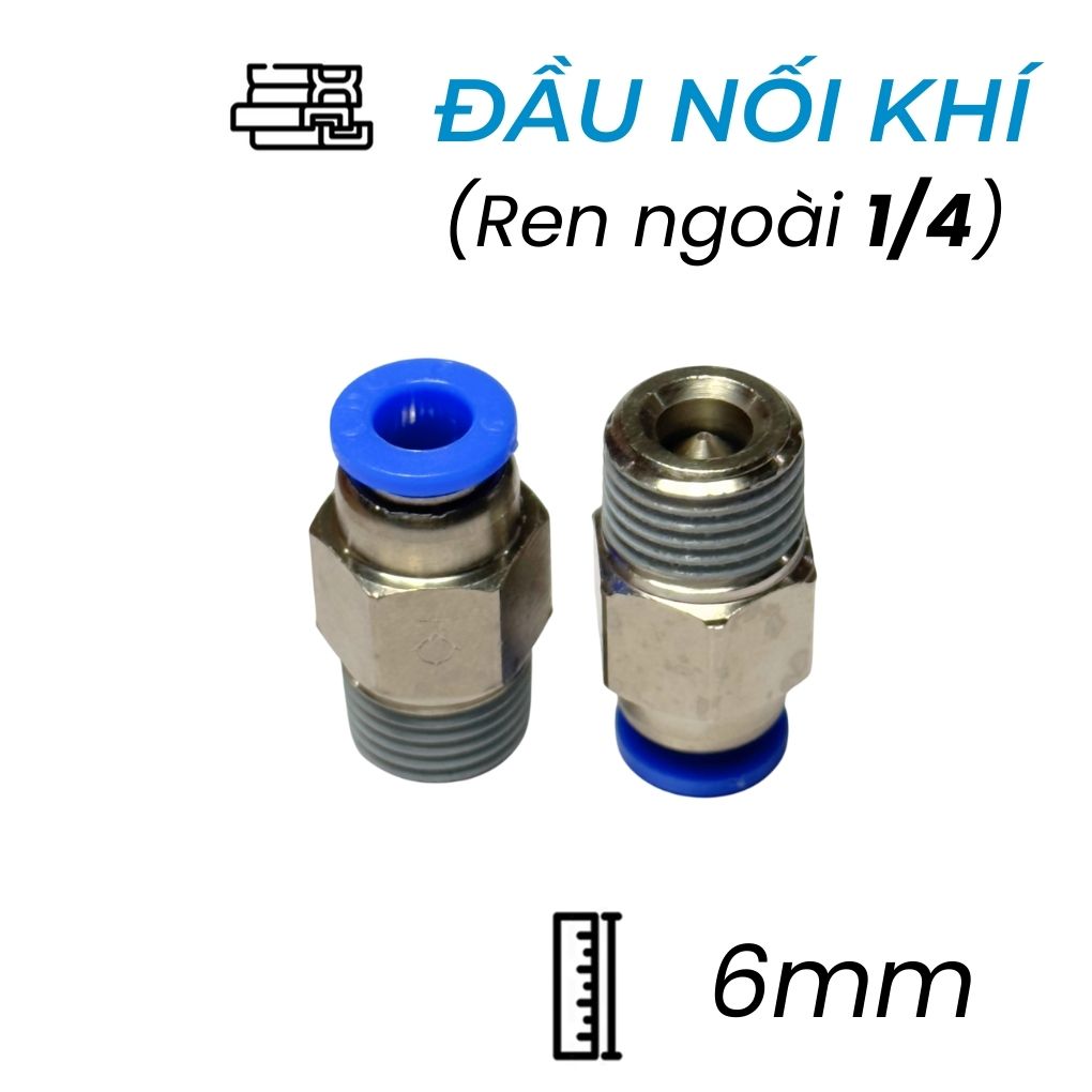Đầu Nối Nhanh Tự Ngắt Phi 6 Ren 1/4 CDC SPC 0602 Giá Rẻ