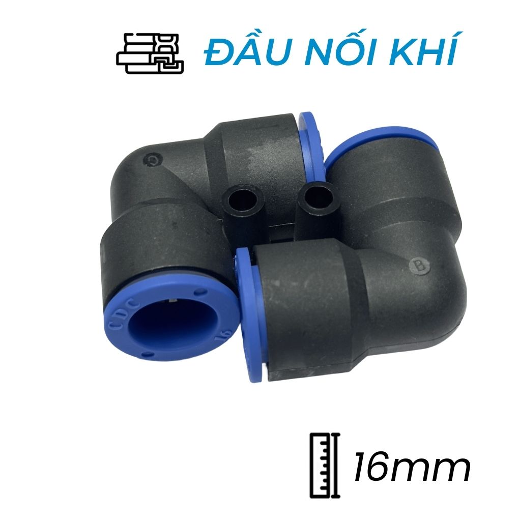 Đầu Nối Nhanh Cong Phi 16 Đen CDC MPUL 16 Giá Tốt