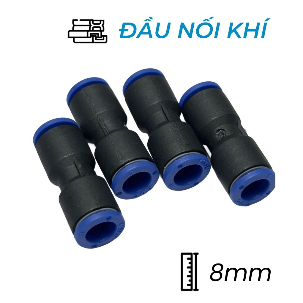 Đầu Nối Nhanh Phi 8 Đen CDC MPUC 08 Bền 2025