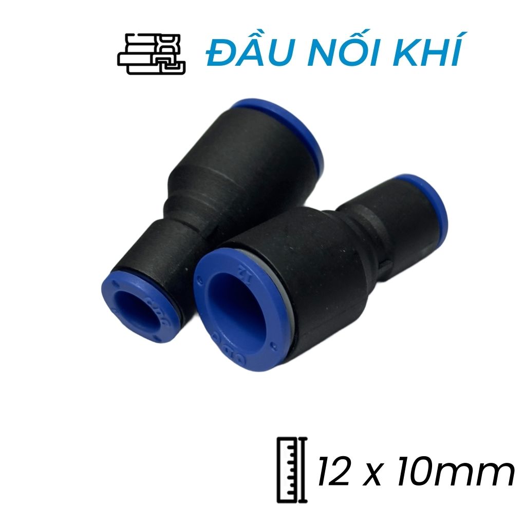 Đầu Nối Nhanh Giảm Phi 12x10 Đen CDC MPG 1210 Bền Nhất