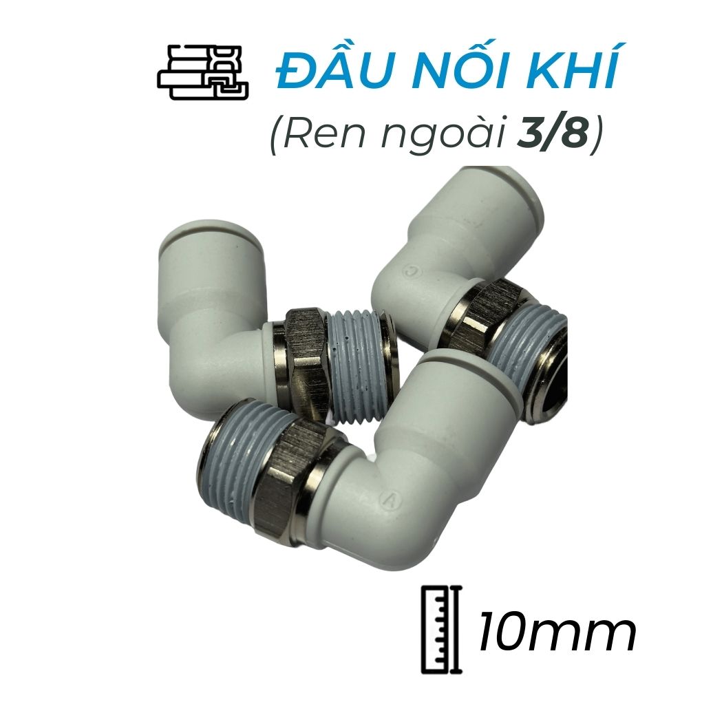 Đầu Nối Nhanh Cong Phi 10 Ren 3/8 CDC MPL 1003N-W Bền